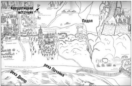 Источник св. Владимира на старой карте