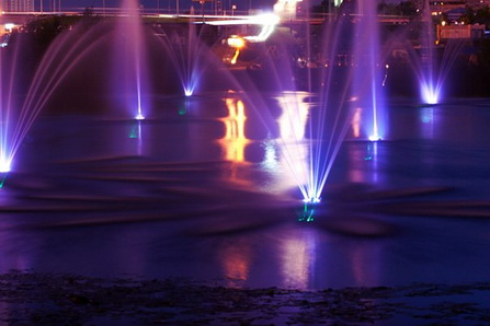 подсветка Лебединного фонтана  
